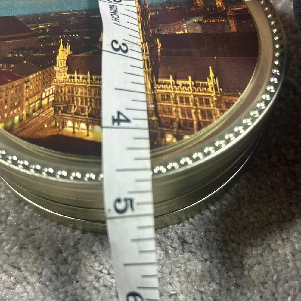 Frankonia‎ Schokotaler Tins Gold German Landmark Souvenir Set of 4 - Empty